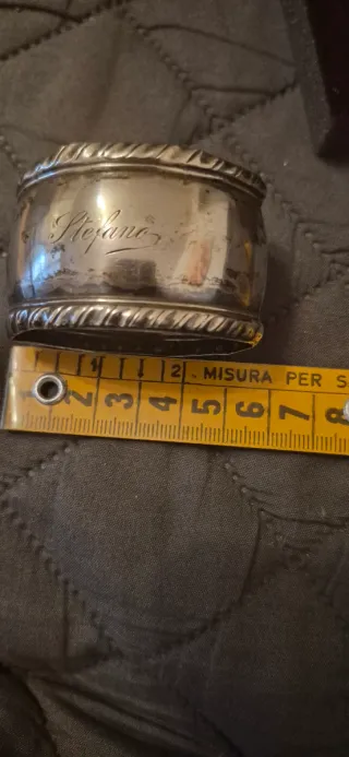 Portatovagliolo in argento 800