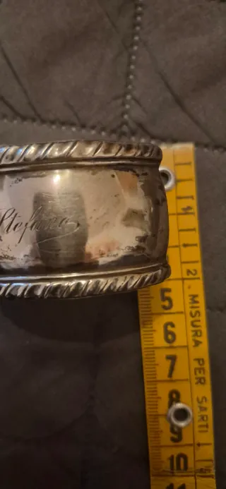 Portatovagliolo in argento 800