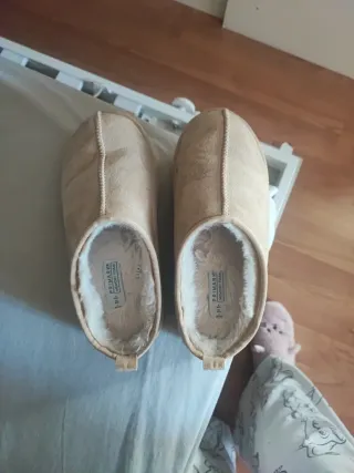 Zapatillas de invierno beige usadas 1 vez