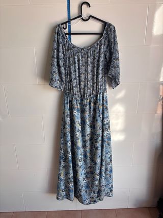 Vestido Largo Estampado Mango Talla M