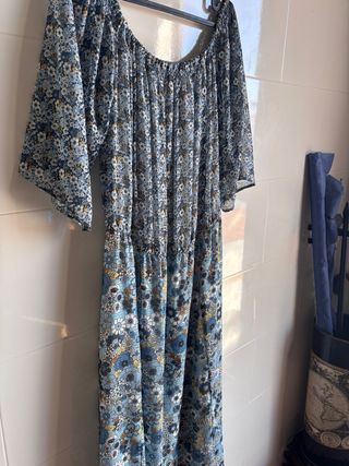 Vestido Largo Estampado Mango Talla M