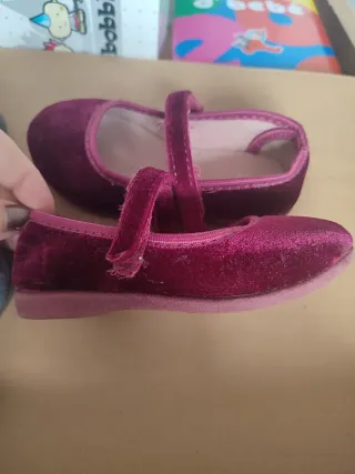 Merceditas niña talla 23 terciopelo (2 pares)
