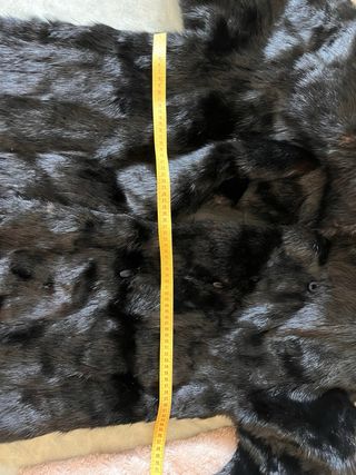 Abrigo de piel auténtica negro