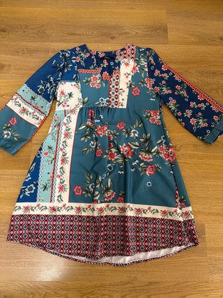 Vestido floral patchwork
