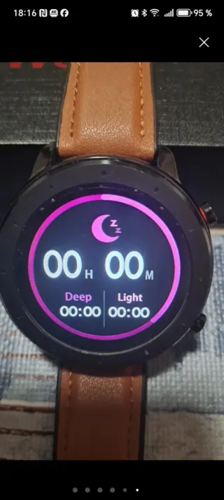 Smartwatch Negro y Marrón