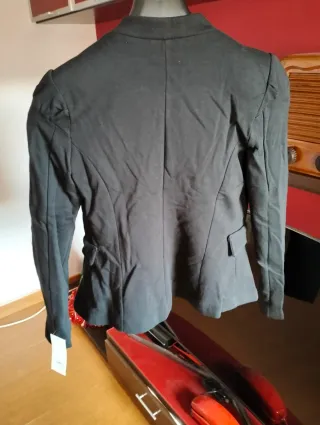 Chaqueta militar negra mujer