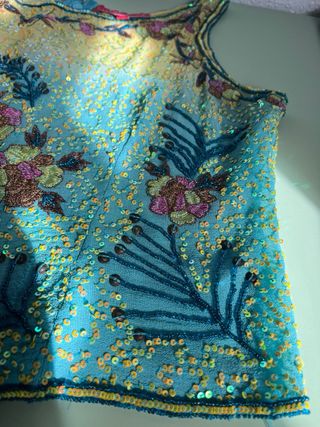 Blusa tirantes bordada