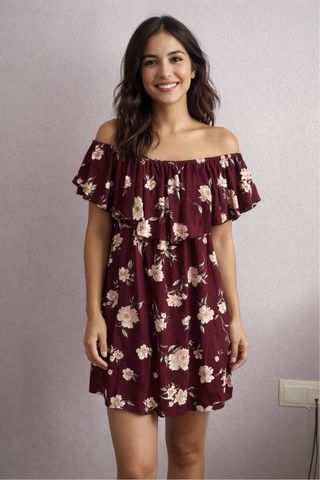 Vestido Bershka floral talla XS