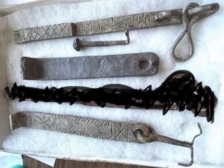 Cerrojos forja antigua Gótico XV/ XVI lote de 3