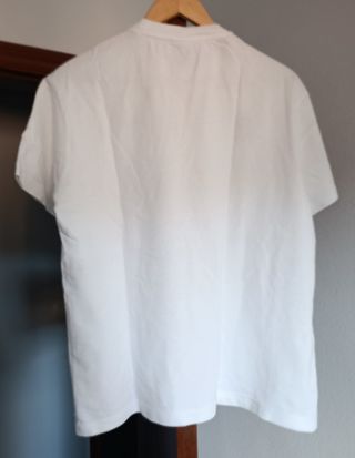 Camiseta Bershka Blanca Newport T. XS (Oversize)