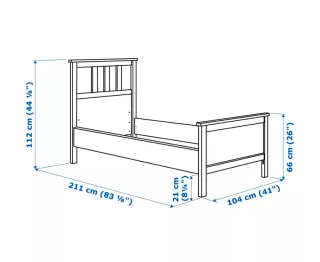 Cama IKEA 90x200 + Colchón + 2 Cajones