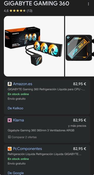 Refrigeración Líquida Gigabyte Gaming 360