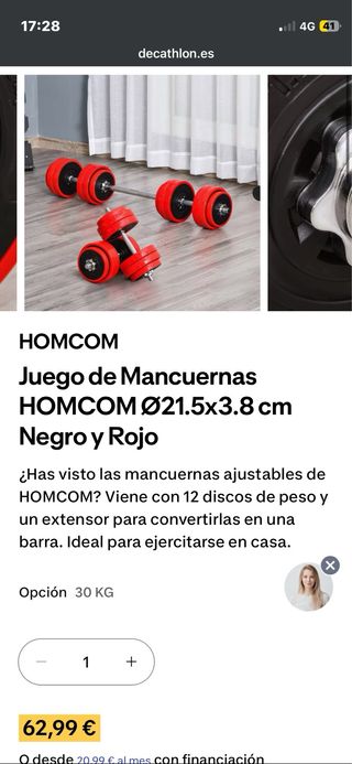 Kit Mancuernas Ajustables Pesas Gimnasio 30kg