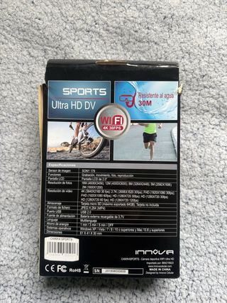 Cámara Deportiva Innova 4K Ultra HD DV