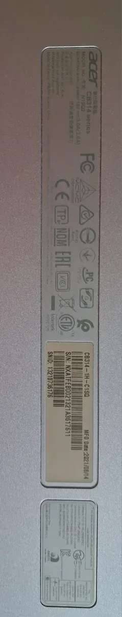 Chromebook Acer CB314-1H C1SQ Argento