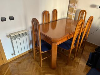Mesa comedor madera con 6 sillas