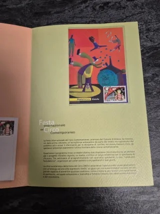 Cartellina Poste Italiane Festa Circo