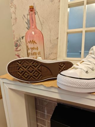 Converse plataforma blancas talla 38