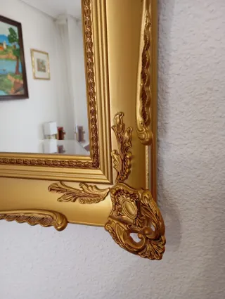 Espejo Grande Marco Dorado