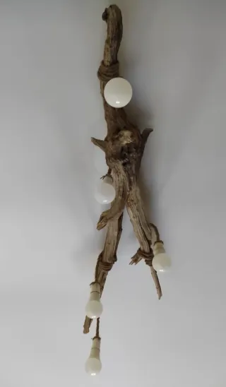 Lámpara Techo Madera Artesanal