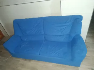Sofá Cama azul de tela muy cómodo