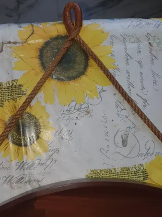 Specchio rotondo - cornice in legno