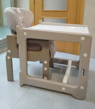 Trona Jane beige y blanca