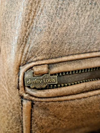 Chaqueta Cuero Estilo Aviador Marrón