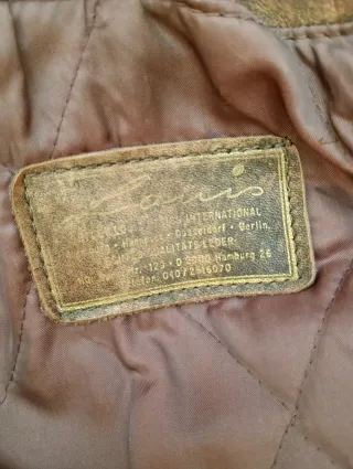 Chaqueta Cuero Estilo Aviador Marrón