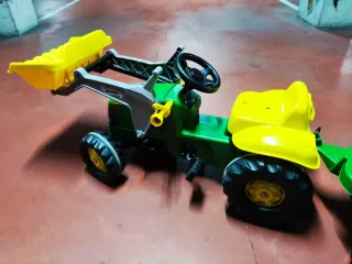 Tractor Juguete a pedales con Pala y Remolque