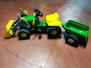Tractor Juguete a pedales con Pala y Remolque