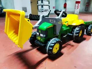 Tractor Juguete a pedales con Pala y Remolque