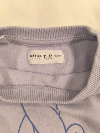 Sudadera Lilo & Stitch Lefties talla 11-12.