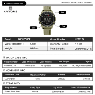 Reloj Naviforce Digital Sport Negro Nuevo REBAJAS!
