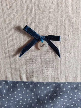 Saco silla invierno azul lunares