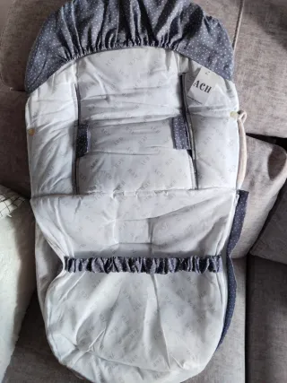 Saco silla invierno azul lunares