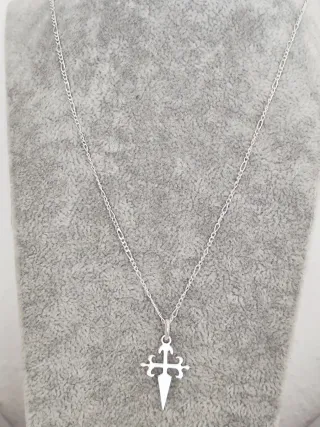 Collar Cruz de Santiago Plata