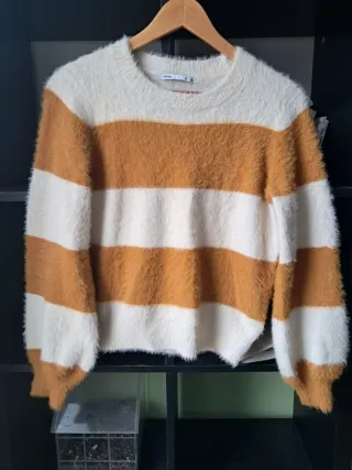 Jersey rayas mostaza y blanco