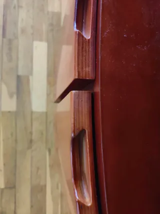 Mueble de salón madera y cristal