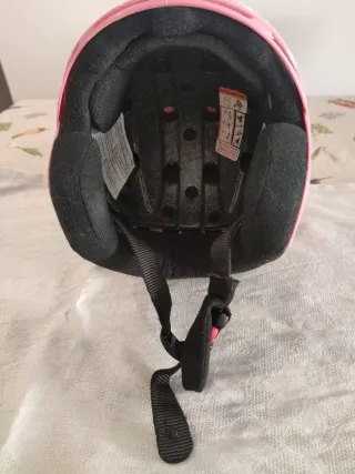 Casco de esquí infantil rosa talla S.