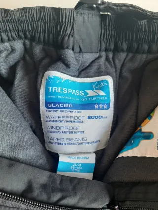 Pantalón de nieve para niños negro