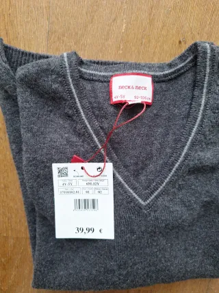 Jersey Neck & Neck niño gris Talla 4-5 años