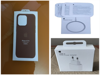 Funda iPhone 16 Pro Piel + MagSafe + Cargador