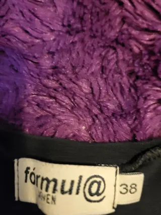 Top negro con flores talla 38