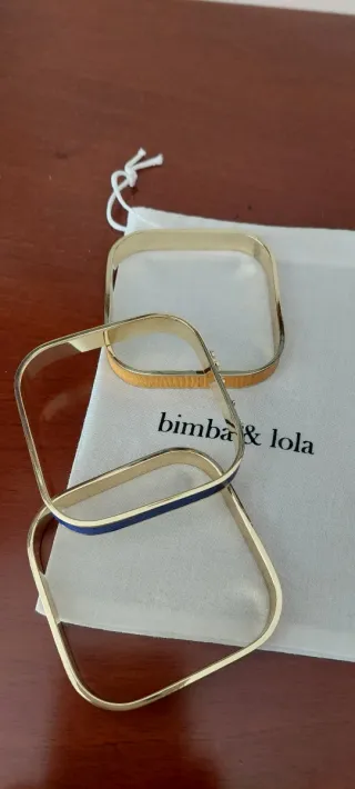 3 Pulseras Bimba y Lola de metal y cuero