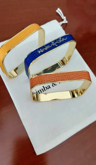 3 Pulseras Bimba y Lola de metal y cuero