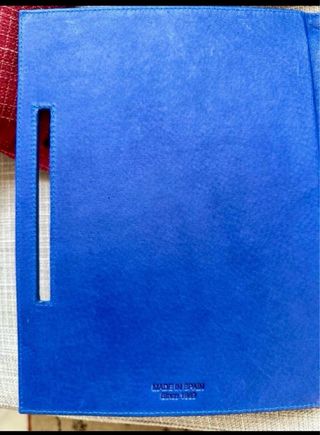 Funda Caramelo Piel iPad/Tablet Azul