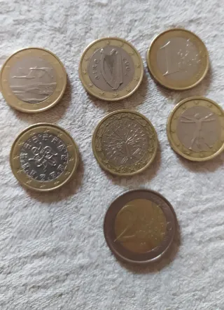 Lotto di 7 rare monete euro