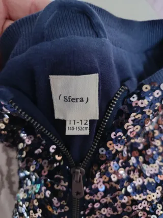 Chaqueta niña lentejuelas azul fiesta 10-12 años