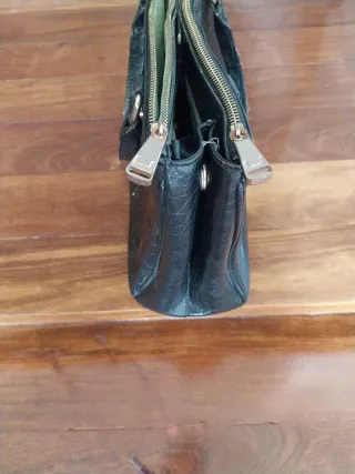 Bolso Adolfo Dominguez Piel Negro Cocodrilo